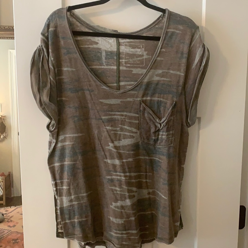 Distressed Camo Tee from We the Free (Free People)
